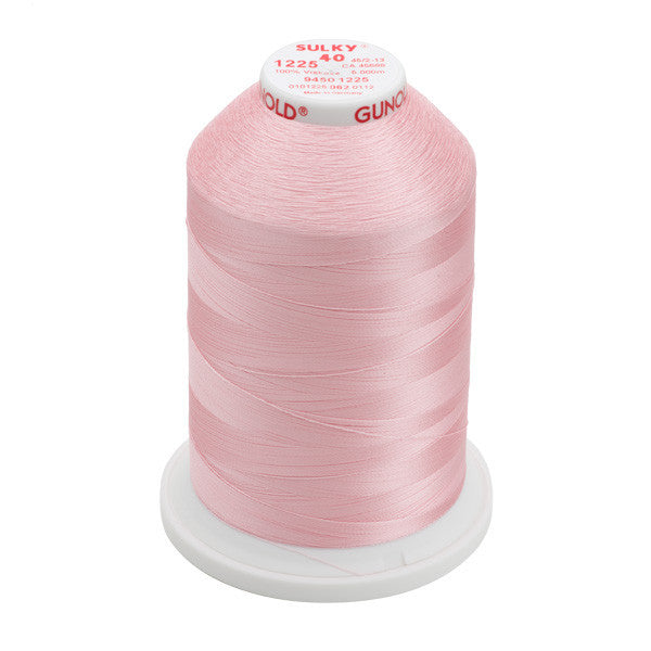 Sulky 40 Wt. Rayon Thread- Pastel Pink - 5,500 yd. Jumbo Cone