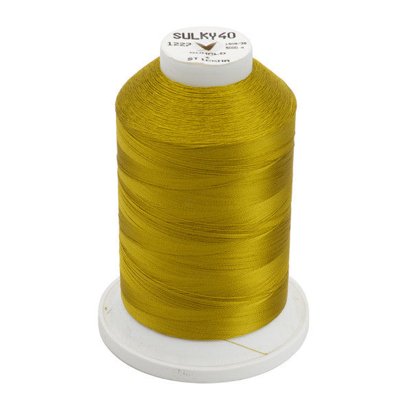 Sulky 40 Wt. Rayon Thread- Gold Green - 5,500 yd. Jumbo Cone