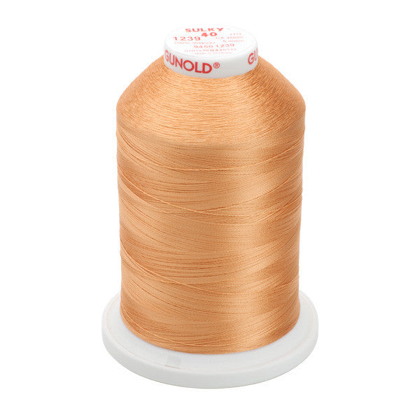 Sulky 40 Wt. Rayon Thread- Apricot - 5,500 yd. Jumbo Cone