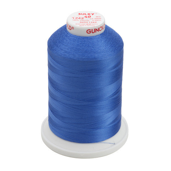 Sulky 40 Wt. Rayon Thread- Nassau Blue - 5,500 yd. Jumbo Cone