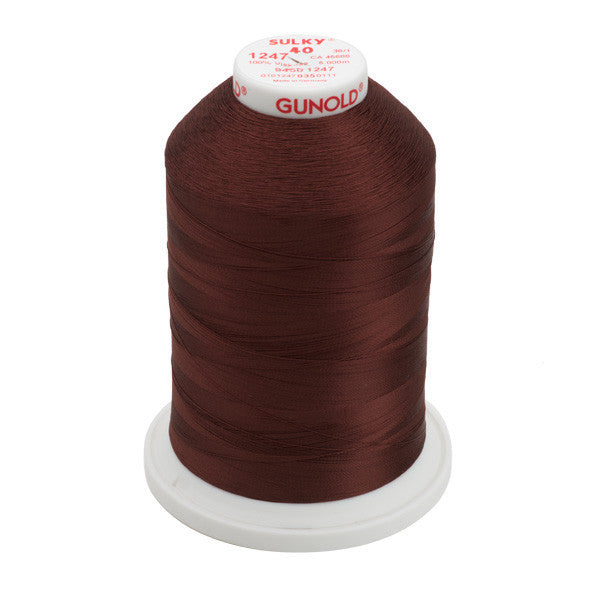 Sulky 40 Wt. Rayon Thread- Mahogany - 5,500 yd. Jumbo Cone