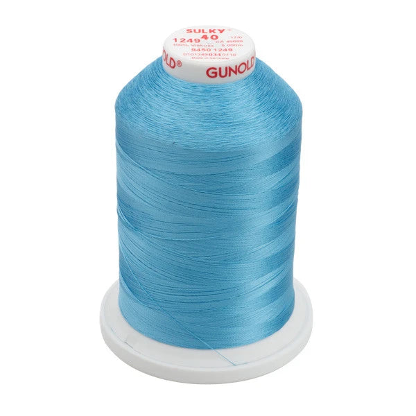 Sulky 40 Wt. Rayon Thread- Cornflower Blue - 5,500 yd. Jumbo Cone