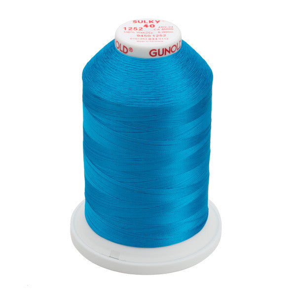 Sulky 40 Wt. Rayon Thread- Bright Peacock - 5,500 yd. Jumbo Cone