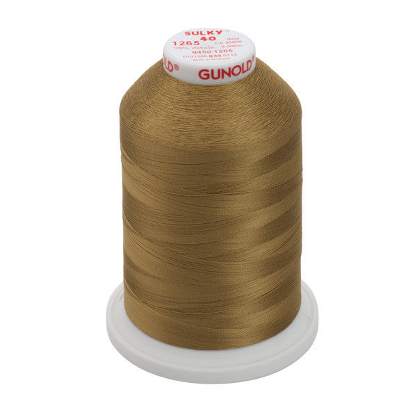Sulky 40 Wt. Rayon Thread- Burnt Toast - 5,500 yd. Jumbo Cone