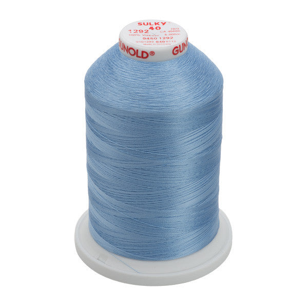 Sulky 40 Wt. Rayon Thread- Heron Blue - 5,500 yd. Jumbo Cone