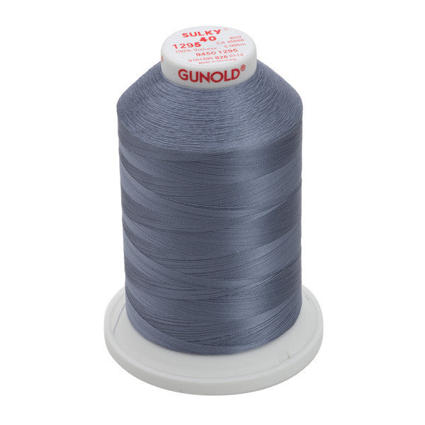 Sulky 40 Wt. Rayon Thread- Sterling - 5,500 yd. Jumbo Cone
