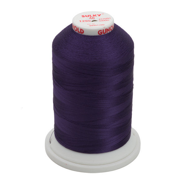 Sulky 40 Wt. Rayon Thread- Purple Shadow - 5,500 yd. Jumbo Cone