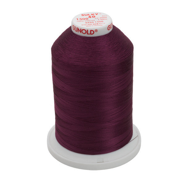 Sulky 40 Wt. Rayon Thread- Plum - 5,500 yd. Jumbo Cone