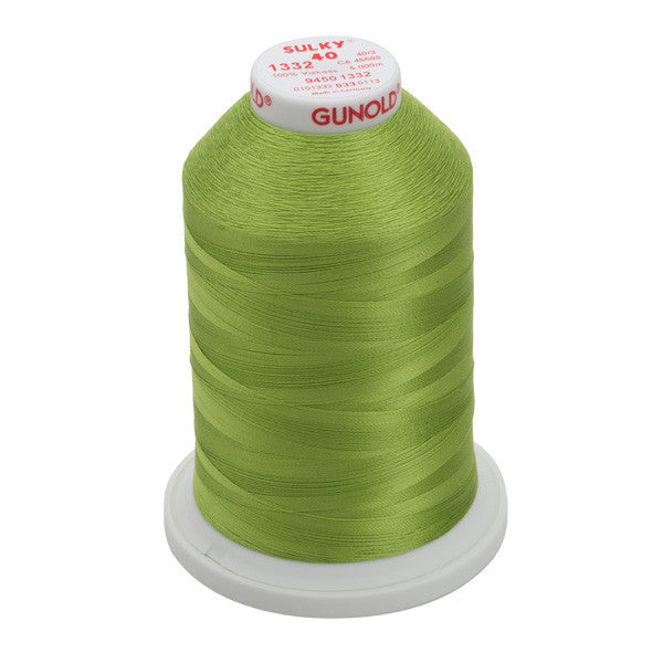 Sulky 40 Wt. Rayon Thread- Deep Chartreuse - 5,500 yd. Jumbo Cone