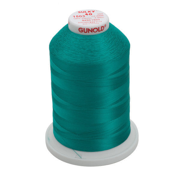 Sulky 40 Wt. Rayon Thread- Green Peacock - 5,500 yd. Jumbo Cone