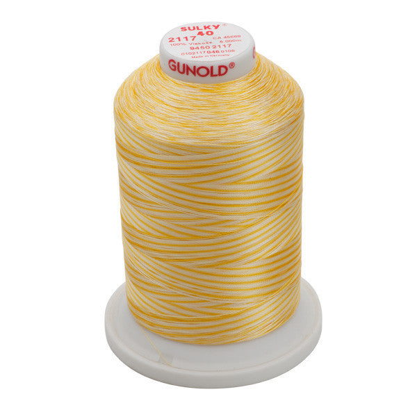 Sulky 40 Wt. Rayon Variegated Thread - Vari-Yellows - 5,500 yd. Jumbo Cone
