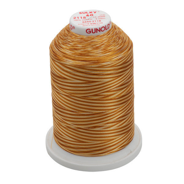 Sulky 40 Wt. Rayon Variegated Thread - Vari-Med. Browns - 5,500 yd. Jumbo Cone