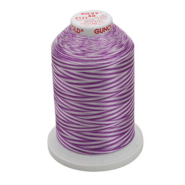 Sulky 40 Wt. Rayon Variegated Thread - Vari-Orchids - 5,500 yd. Jumbo Cone
