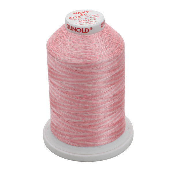 Sulky 40 Wt. Rayon Variegated Thread - Vari-Baby Pinks - 5,500 yd. Jumbo Cone