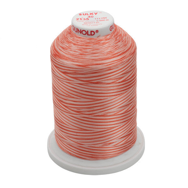 Sulky 40 Wt. Rayon Variegated Thread - Vari-Peaches - 5,500 yd. Jumbo Cone