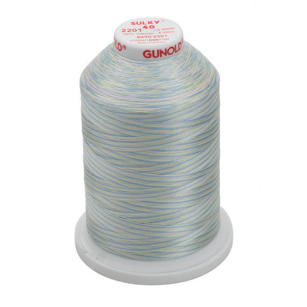 Sulky 40 Wt. Rayon Multi-Color Thread - Baby Blue/Pink/Mint - 5,500 yd. Jumbo Cone