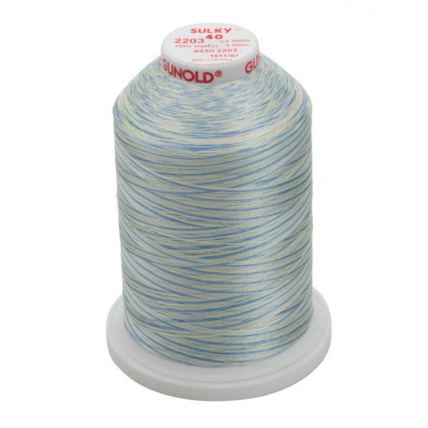 Sulky 40 Wt. Rayon Multi-Color Thread - Baby Pink/Mint/Blue - 5,500 yd. Jumbo Cone