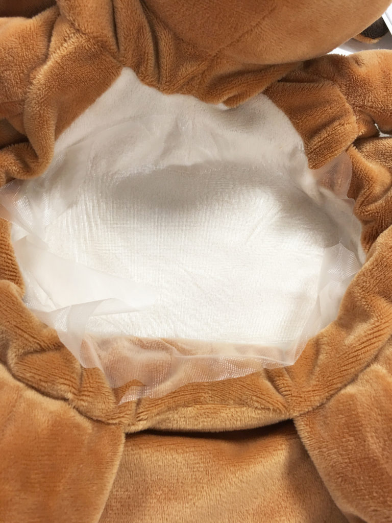 Embroider Buddy assembly tutorial example: Solvy topping over the reindeer belly