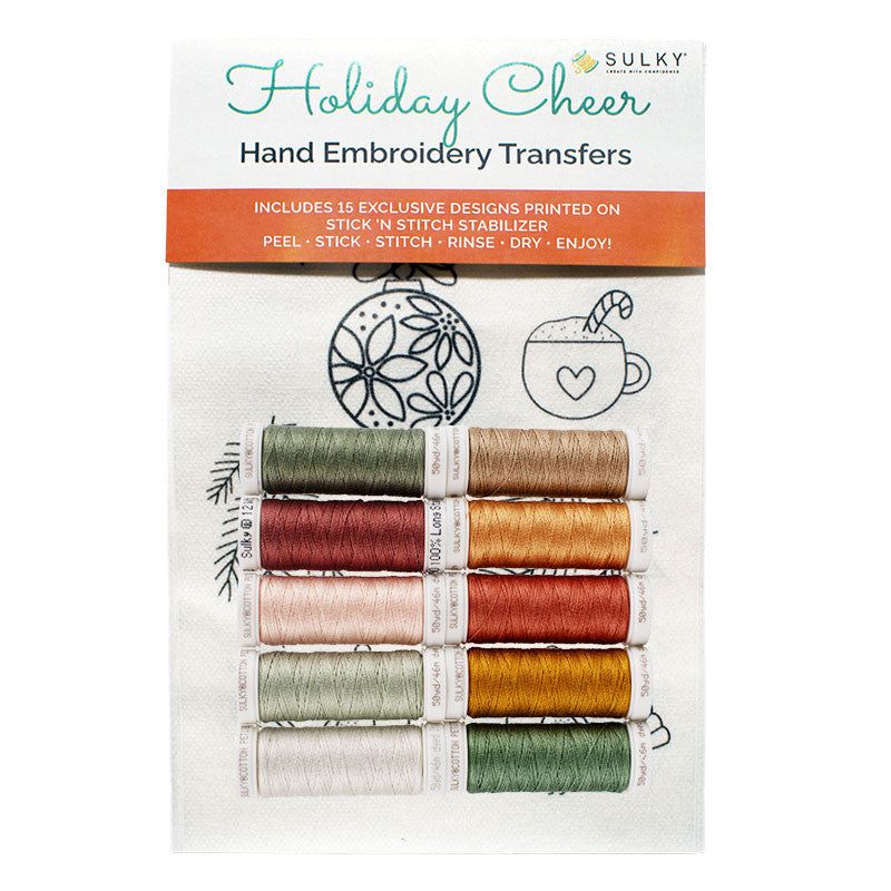 Sulky Holiday Cheer Stick ’n Stitch Transfers & Thread Kit