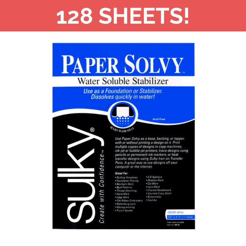 Sulky Paper Solvy 8.5" x 11" - 128 Sheets