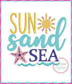 Creative Appliques Sun Sand Sea included in the Summer Embroidery and Applique Bundle
