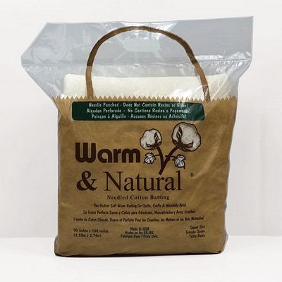 The Warm Company Warm & Natural Cotton Batting – Queen, 90 × 108 inches