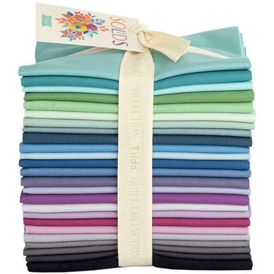 Tilda Solids Cool Fat Quarter Bundle – 25 Fabrics fabric bundle