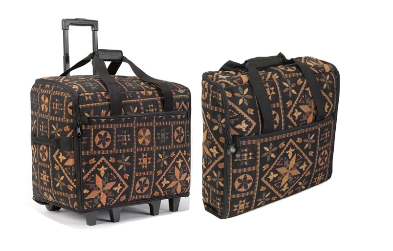 Bluefig DS23 Designer Series Wheeled Sewing Machine Bag - Black Quilt'n