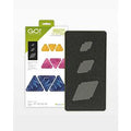 AccuQuilt GO! Equilateral Triangles fabric cutting die package with three triangle sizes