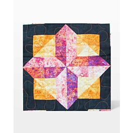 Mosaic number 4 quilt block made with the AccuQuilt GO! 10-inch finished die