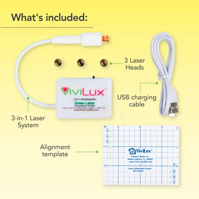 ViviLux 3-in-1 Rechargeable Green Laser System — alternate view