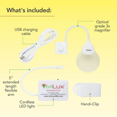 ViviLux Craft Light 2in Round Optical Grade 3x Mag — alternate view