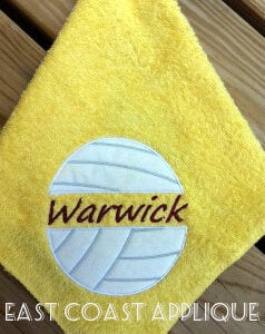 Creative Appliques Volleyball Divided Applique included in the Sports Monogram Frame Applique Bundle